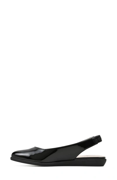 Cliffs By White Mountain Memory Slingback Flat In Black/ Patent