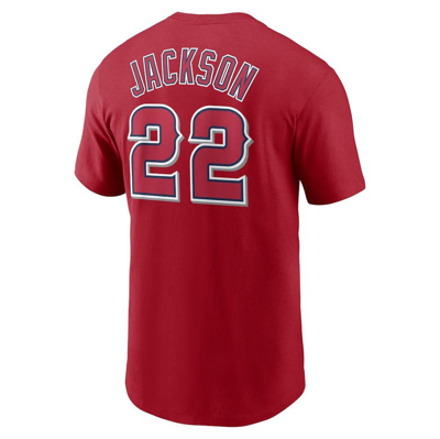 Shop Nike Bo Jackson Red California Angels Cooperstown Collection Name & Number T-shirt