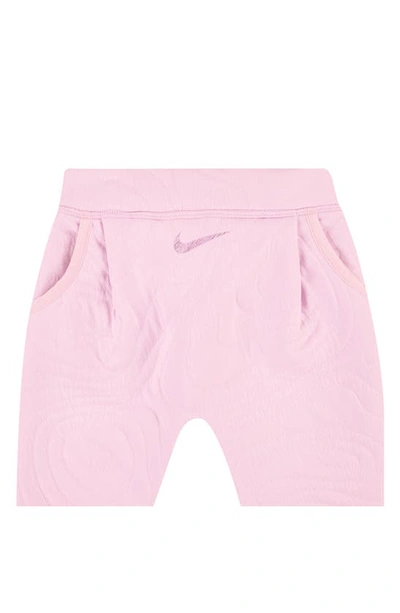 Shop Nike Ready Set Fleece Hoodie & Leggings Set In Pink Foam