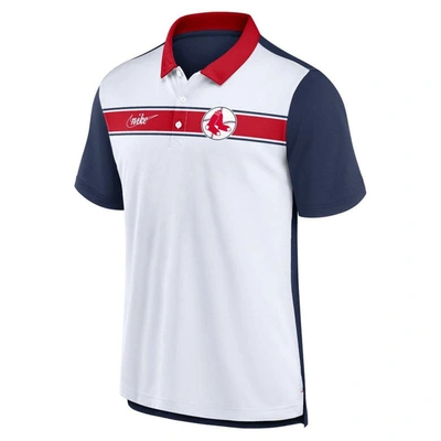 Shop Nike White/navy Boston Red Sox Rewind Stripe Polo