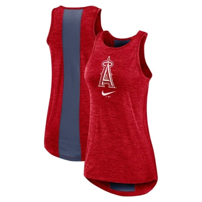 Shop Nike Red Los Angeles Angels Right Mix High Neck Tank Top