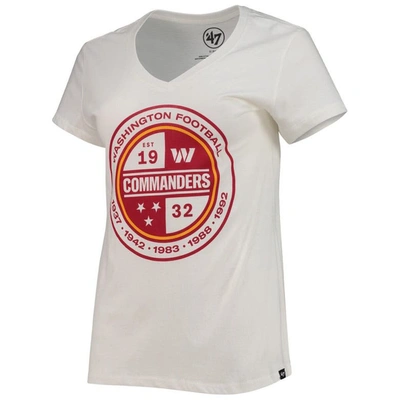 Shop 47 ' White Washington Commanders Imprint Ultra Rival V-neck T-shirt