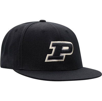 Shop Top Of The World Black Purdue Boilermakers Team Color Fitted Hat