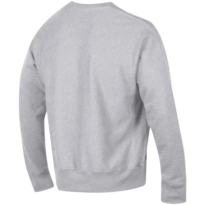 Champion Heathered Gray Air Force Falcons Arch Reverse Weave Pullover Sweatshirt In Heather Gray