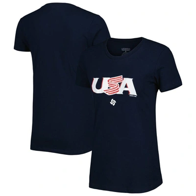 Shop Legends Navy Usa Baseball 2023 World Baseball Classic Country T-shirt