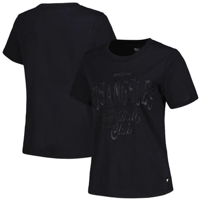 Shop The Wild Collective Black Lafc Satin Applique T-shirt