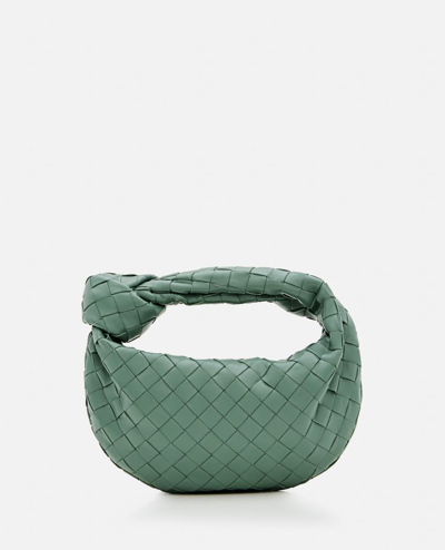 Shop Bottega Veneta Mini Jodie Leather Handbag In Green