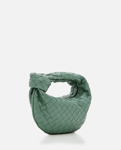 Shop Bottega Veneta Mini Jodie Leather Handbag In Green