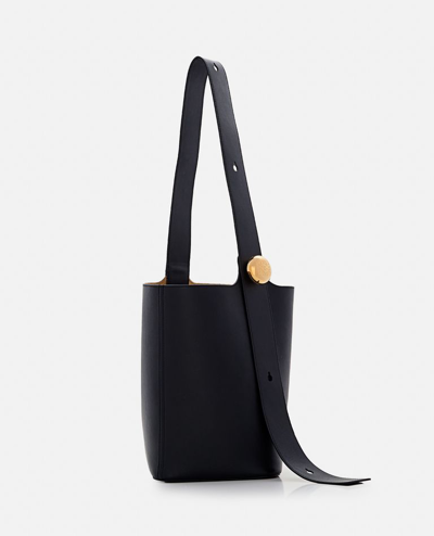 Loewe Women's Medium Pebble Black Leather Bag -  In Black