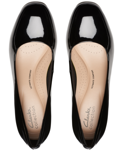 Clarks Women's Ambyr 2 Braley High-heel Platform Pumps In Black Leather