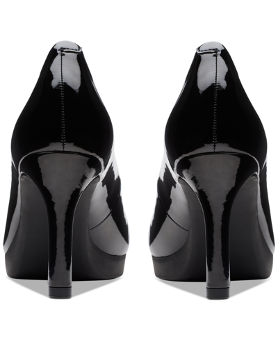 Clarks Women's Ambyr 2 Braley High-heel Platform Pumps In Black Leather