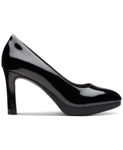 Clarks Women's Ambyr 2 Braley High-heel Platform Pumps In Black Leather