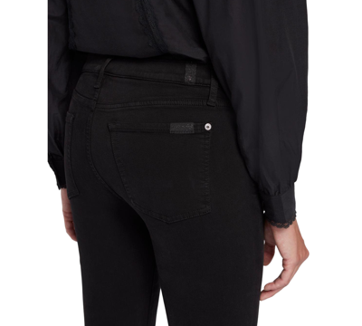 Shop 7 For All Mankind Women's Slim Illusion High Waist Ali Flare Jeans In Silblack