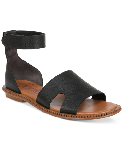 Shop Zodiac Women's Fran Ankle-strap Flat Sandals In Black