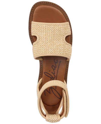 Shop Zodiac Women's Fran Ankle-strap Flat Sandals In Beige Raffia