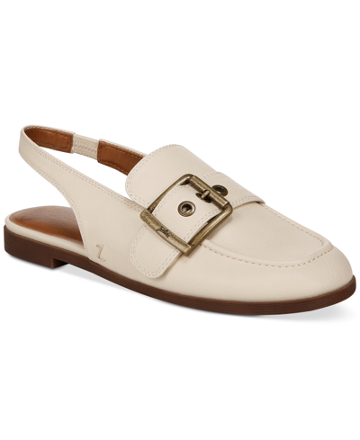 Shop Zodiac Women's Eve Buckled Slingback Tailored Loafer Flats In White