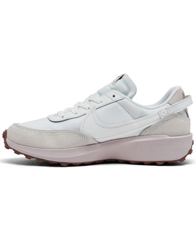 Shop Nike Women's Waffle Debut Casual Sneakers From Finish Line In Summit White,smokey Mauve