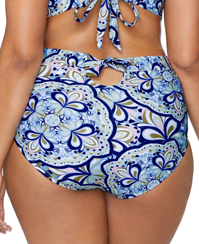 Shop Raisins Curve Trendy Plus Size Island Tummy-control Bikini Bottoms In Multicolor