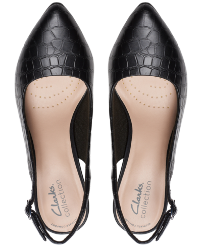 Clarks Women's Kataleyna Step Pointed-toe Slingback Pumps In Blue Grey