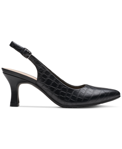 Clarks Women's Kataleyna Step Pointed-toe Slingback Pumps In Blue Grey