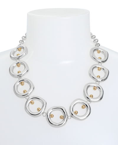 Shop Robert Lee Morris Soho Two-tone Open Circle Collar Necklace