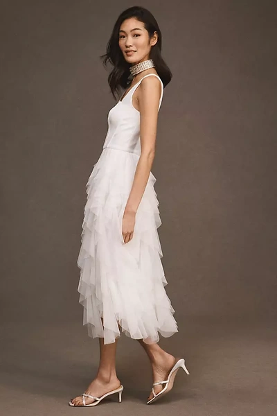 Shop Bhldn Jada Tulle Midi Dress In White
