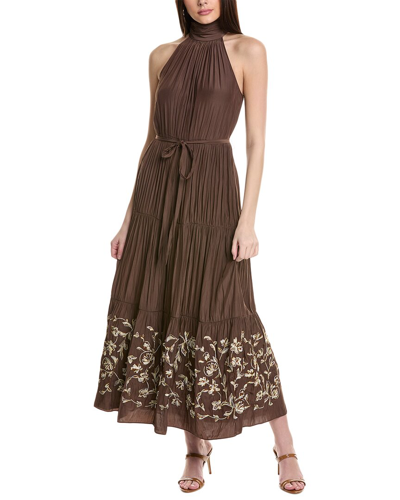 Shop Ramy Brook Kahlil Maxi Dress In Brown