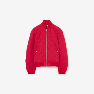 Shop Burberry Quilted Nylon Bomber Jacket In Pillar