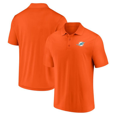 Shop Fanatics Branded Orange Miami Dolphins Component Polo
