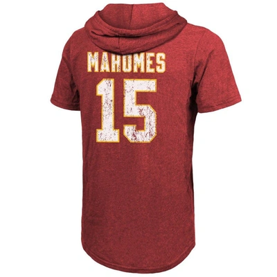 Shop Majestic Threads Patrick Mahomes Red Kansas City Chiefs Player Name & Number Tri-blend Slim Fit Hood