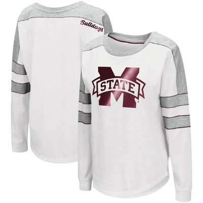 Shop Colosseum White Mississippi State Bulldogs Trey Dolman Long Sleeve T-shirt
