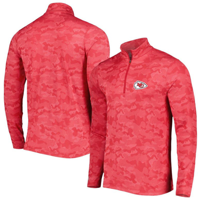 Shop Antigua Red Kansas City Chiefs Brigade Quarter-zip Sweatshirt