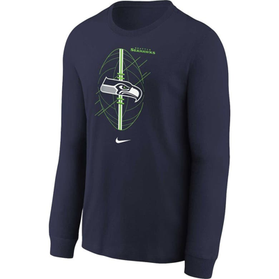 Shop Nike Toddler  College Navy Seattle Seahawks Icon Long Sleeve T-shirt