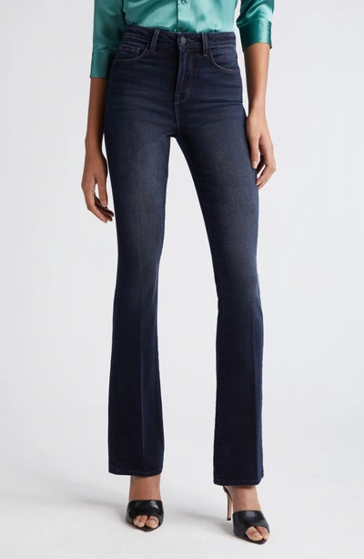 Shop L Agence Selma High Waist Sleek Baby Bootcut Jeans In Maverick