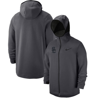Shop Nike Anthracite Usc Trojans Tonal Showtime Full-zip Hoodie Jacket