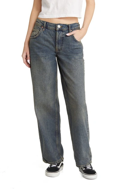 Shop Bdg Urban Outfitters Harri Low Rise Straight Leg Jeans In Dust Bowl