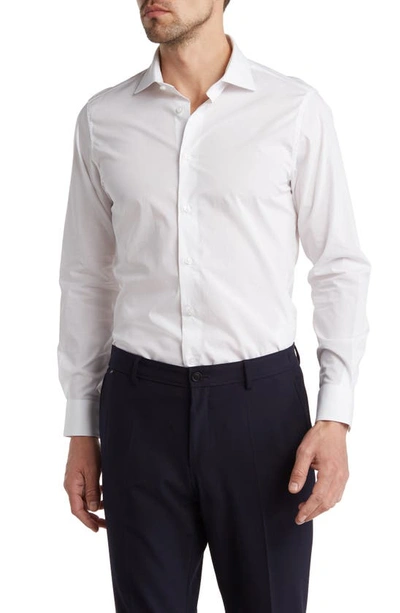 Shop Cavalli Class Comfort Fit Solid Dress Shirt In White