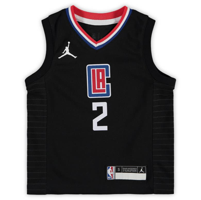 Jordan Brand Preschool  Kawhi Leonard Black La Clippers 2020/21 Fast Break Replica Jersey In Black