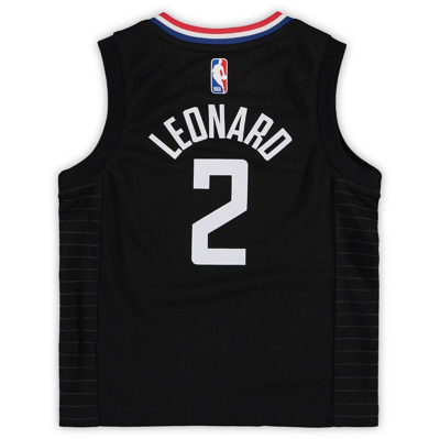 Jordan Brand Preschool  Kawhi Leonard Black La Clippers 2020/21 Fast Break Replica Jersey In Black