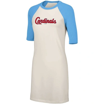 Shop Lusso White St. Louis Cardinals Nettie Raglan Half-sleeve Tri-blend T-shirt Dress
