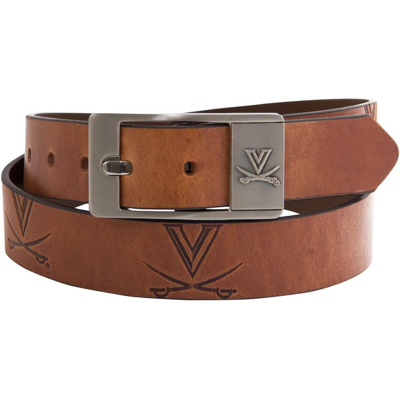 Shop Eagles Wings Virginia Cavaliers Brandish Leather Belt In Brown