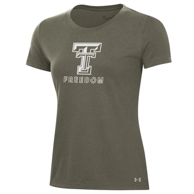Shop Under Armour Olive Texas Tech Red Raiders Freedom Performance T-shirt