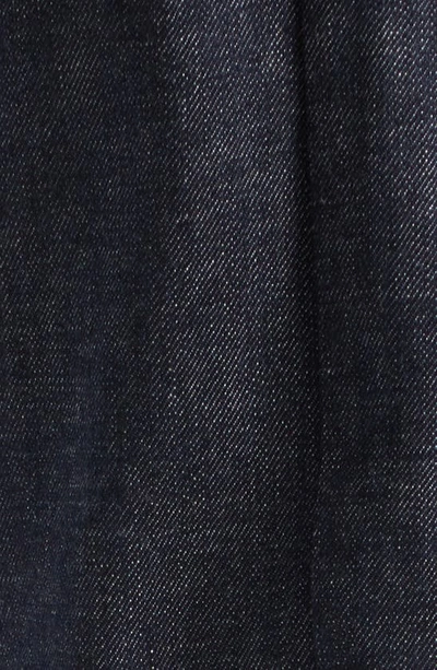 Shop Maison Margiela Lacquered Hem Cotton Denim Jeans In Indigo