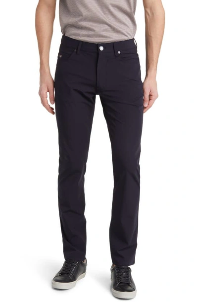 Shop Emporio Armani Techno Five-pocket Pants In Navy