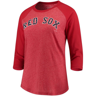 Shop Majestic Threads David Ortiz Red Boston Red Sox Name & Number Tri-blend Three-quarter Length Raglan