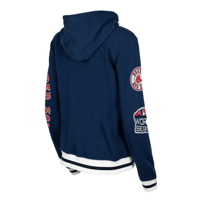 Shop New Era Navy Boston Red Sox Elite Tri-blend Full-zip Hoodie