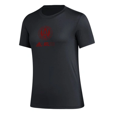 Shop Adidas Originals Adidas Black Atlanta United Fc Aeroready Club Icon T-shirt