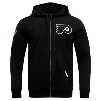 Shop Pro Standard Black Philadelphia Flyers Classic Chenille Full-zip Hoodie Jacket