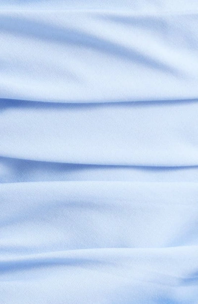 Shop Area Star Cutout Cotton Blend Poplin Minidress In Powder Blue