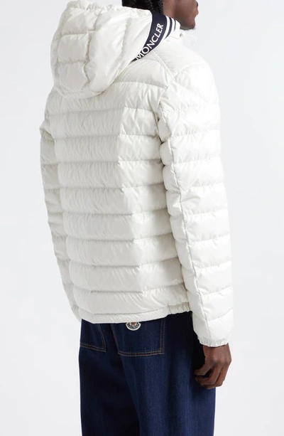 Shop Moncler Cornour Hooded Down Puffer Jacket In Silk White